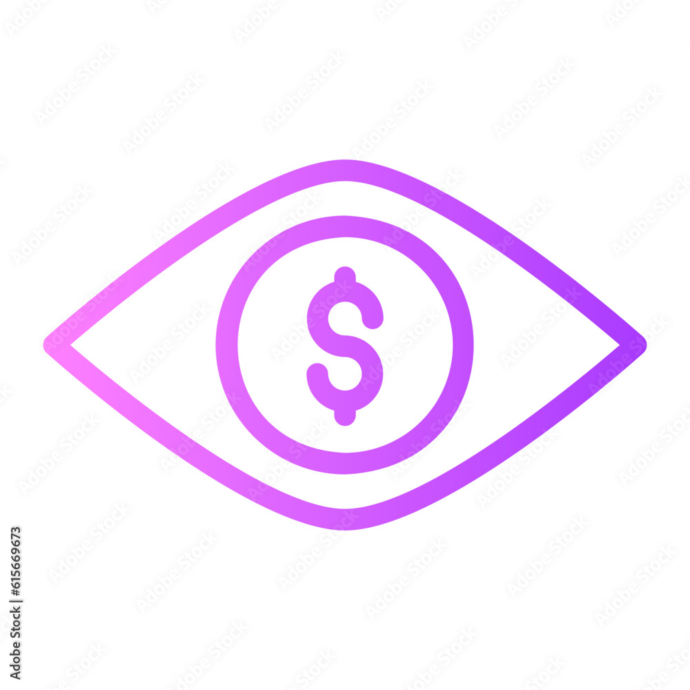 eye gradient icon eye gradient icon