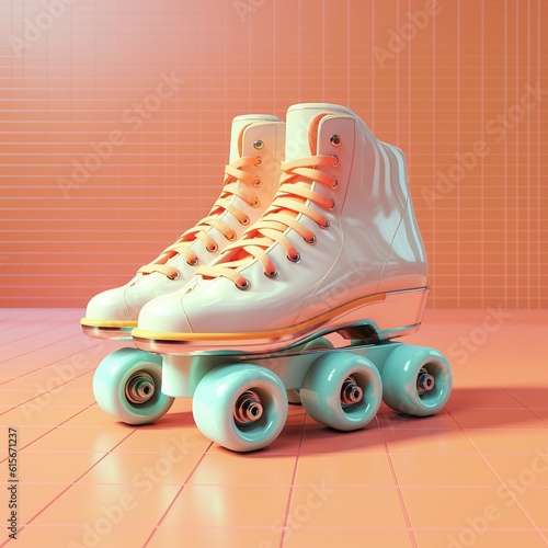 Sporty and futuristic, these white roller skates are the ultimate transportation for adrenaline-seeking skaters the wheels perfectly designed for top-notch skating