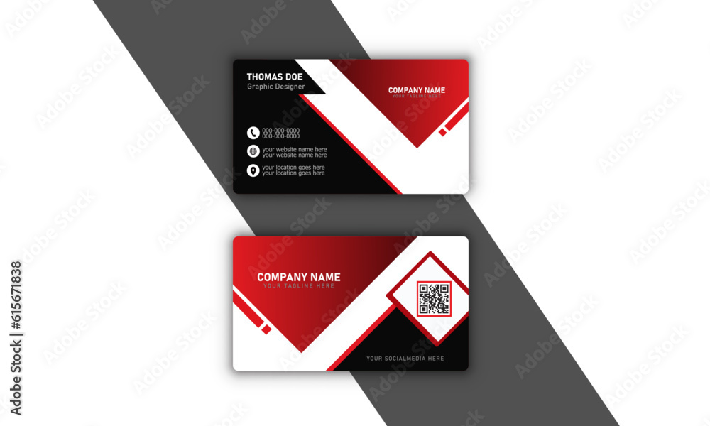 Creative business card template. Corporate landscape orientation and horizontal layout vector design.
Creative business card template. Corporate landscape orientation and horizontal layout vector design.