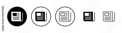 Newspaper icons set. news paper icon vector