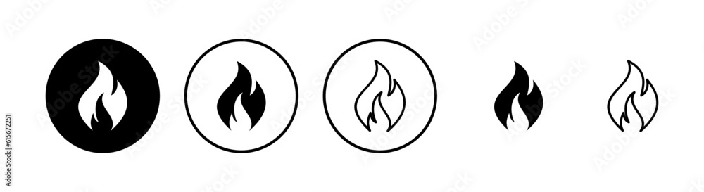 Fire icons set. Fire flame icon template. Fire icons set. Fire flame icon template.
