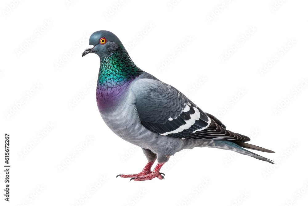 Pigeon isolate on white transparent background , PNG file , Created with Generative Ai Technology Pigeon isolate on white transparent background , PNG file , Created with Generative Ai Technology