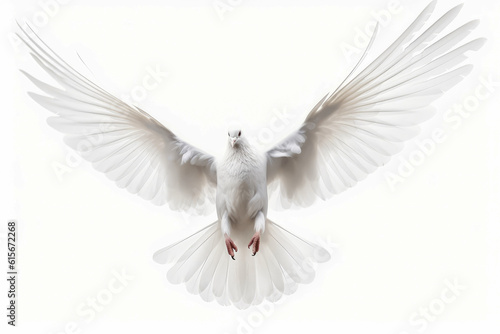 Pigeon isolate on white background , Created with Generative Ai Technology