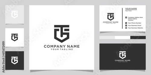 TG or GT initial letter logo design vector