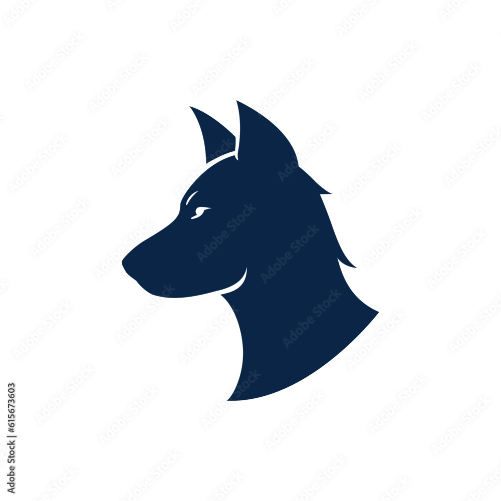 simple flat silhouette dog animal logo vector illustration template design simple flat silhouette dog animal logo vector illustration template design