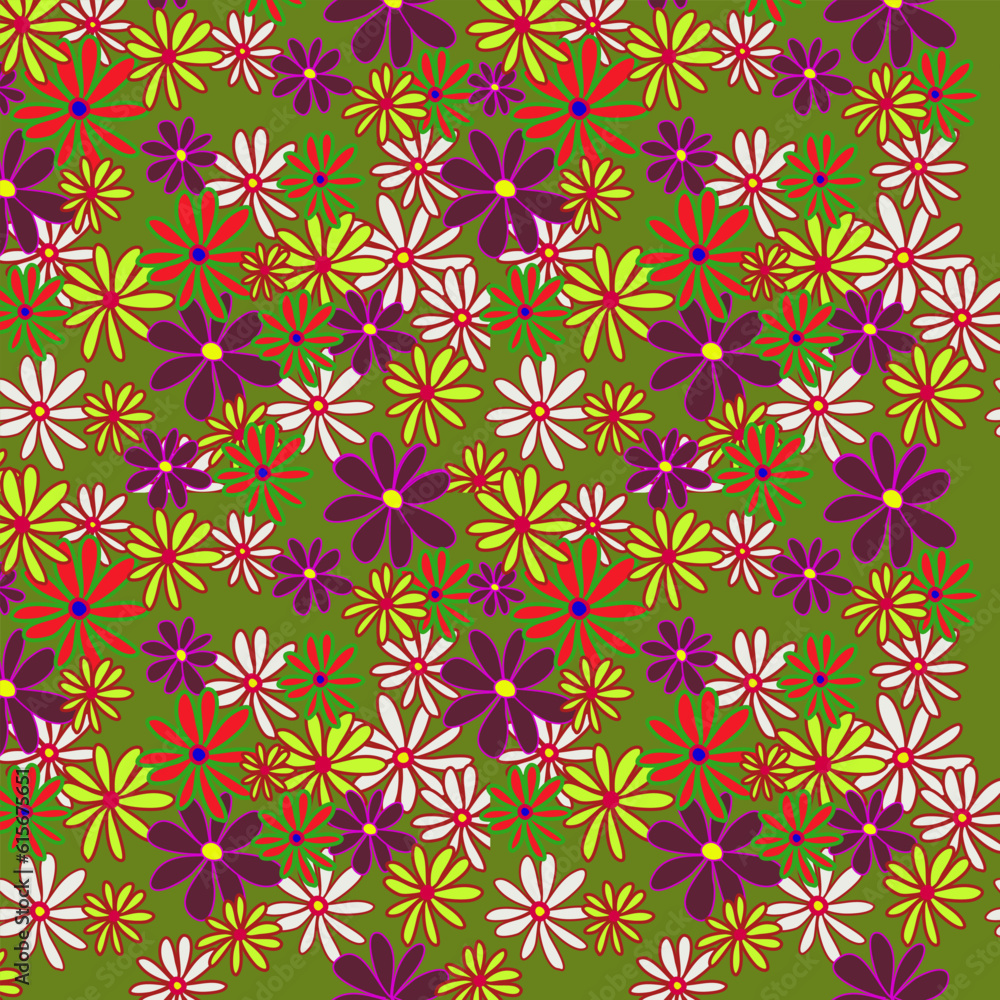 seamless pattern with flowers