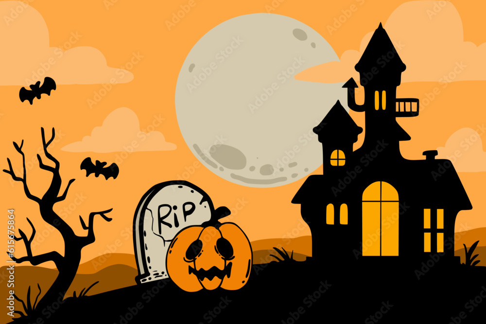 landscape background for composing Halloween day landscape background for composing Halloween day