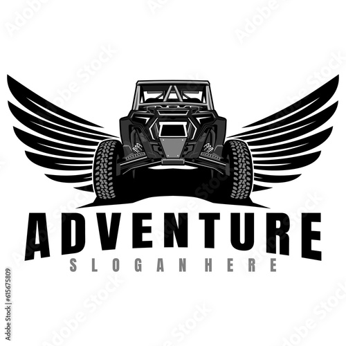 UTV offroading social club logo design vector