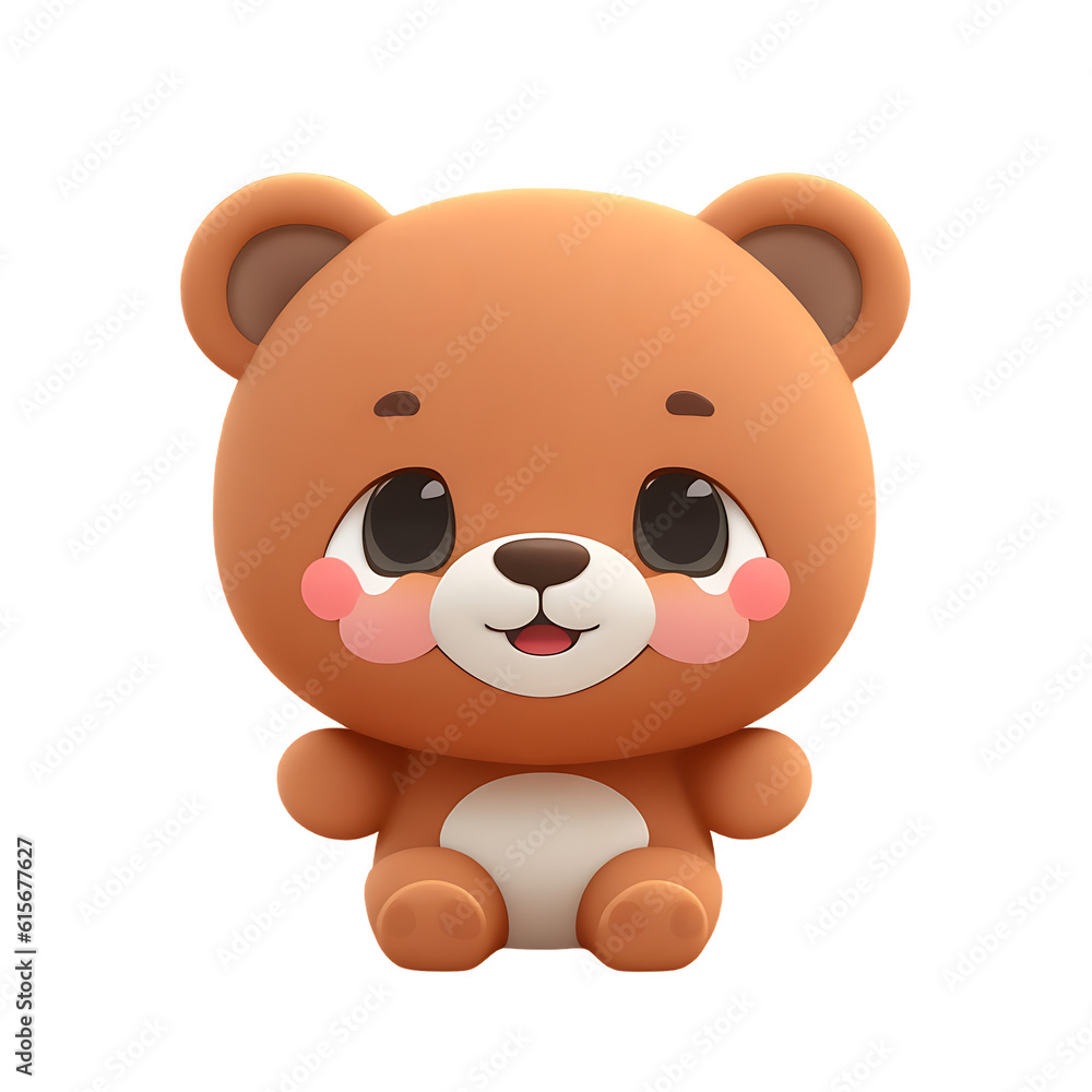 BEAR with happy faces, Chibi style, tiny, Cute, and transparent background. BEAR with happy faces, Chibi style, tiny, Cute, and transparent background.