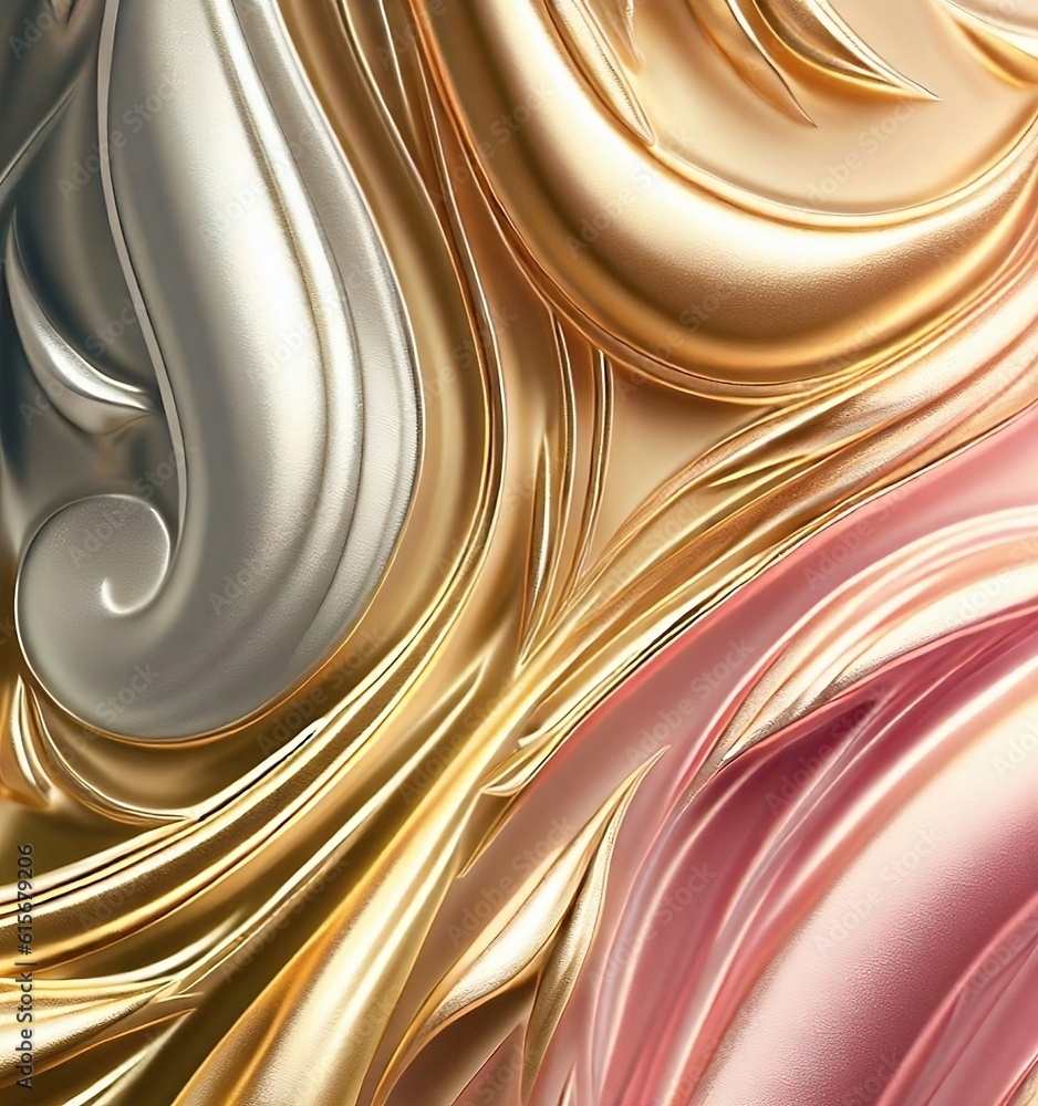 Fototapeta premium Wonderful glam art elements. AI generated.