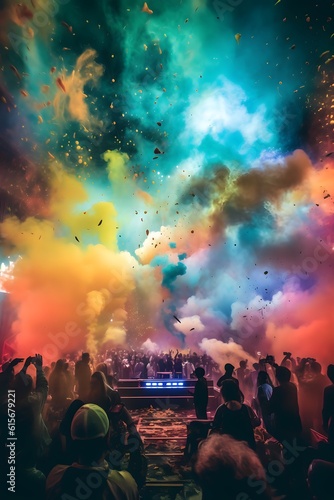 Excited crowd at concert