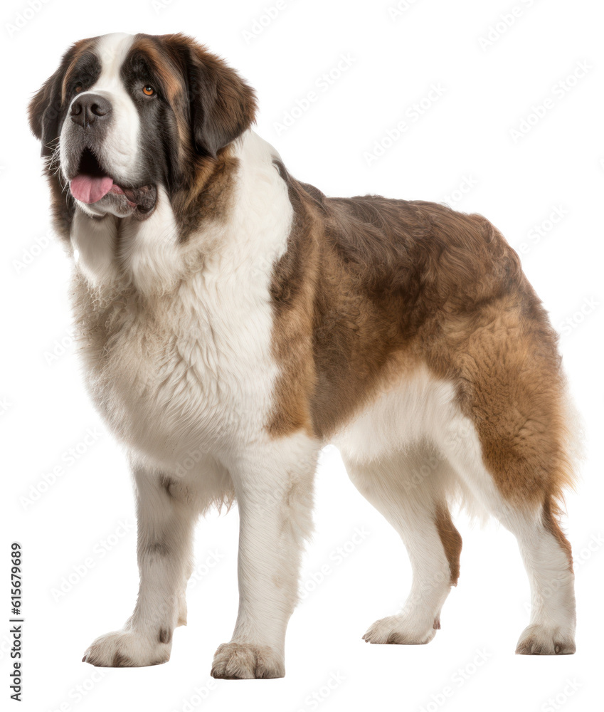 Standing Saint Bernard dog isolated. Standing Saint Bernard dog isolated.