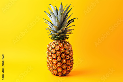 
image of a pineapple on a yellow background