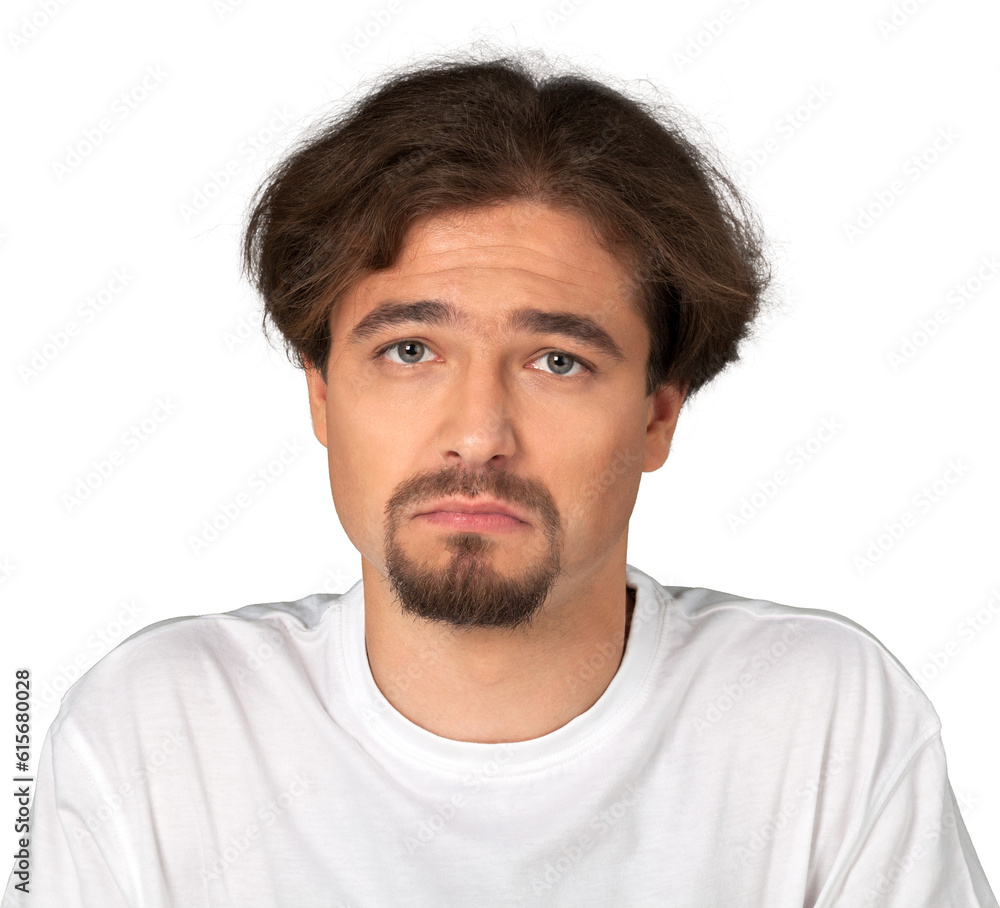 Portrait of a Sad , Bored Man