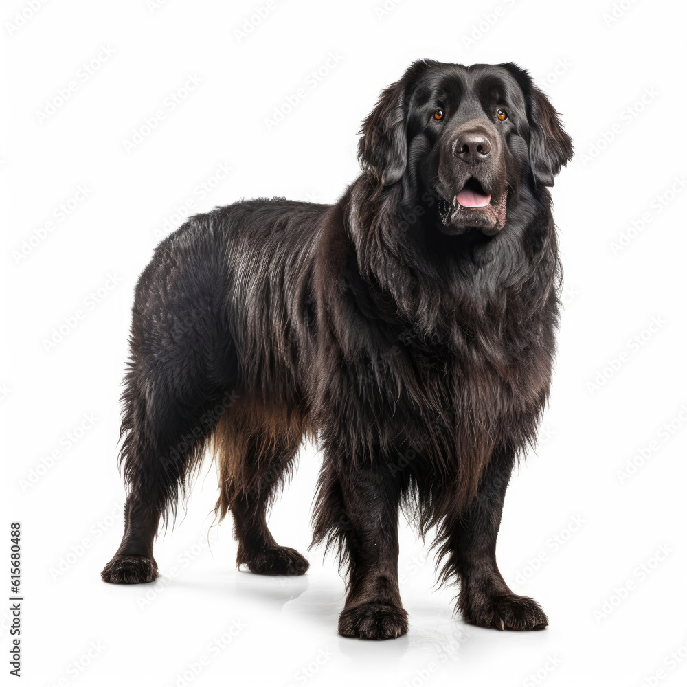 A full body shot of an affectionate Newfoundland (Canis lupus familiaris) A full body shot of an affectionate Newfoundland (Canis lupus familiaris)