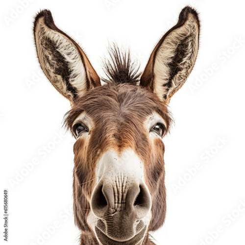 Closeup of a Donkey's (Equus africanus asinus) face photo