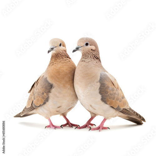 Two Doves (Columba livia) cooing together