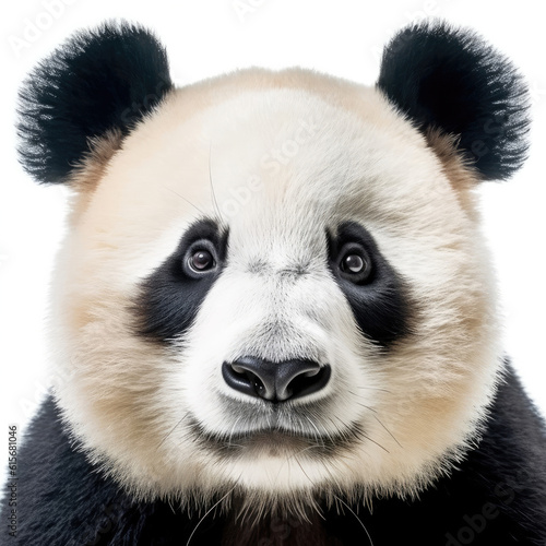 Closeup of a Giant Panda s  Ailuropoda melanoleuca  face