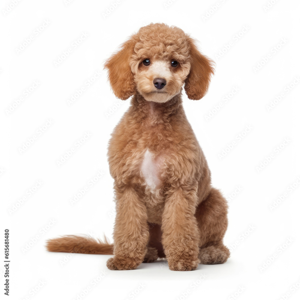 A full body shot of a sweet Poodle puppy (Canis lupus familiaris) A full body shot of a sweet Poodle puppy (Canis lupus familiaris)