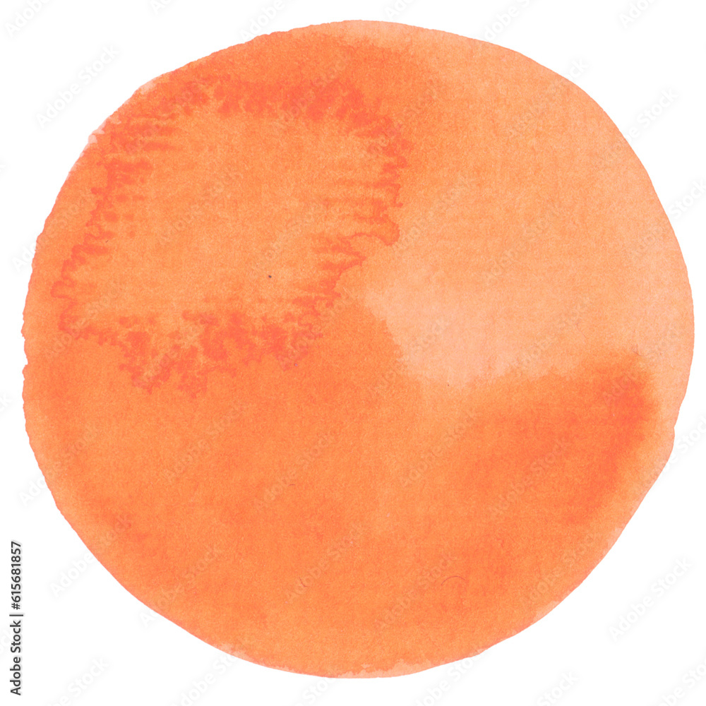 Watercolor circle texture. Watercolor circle elements for design.