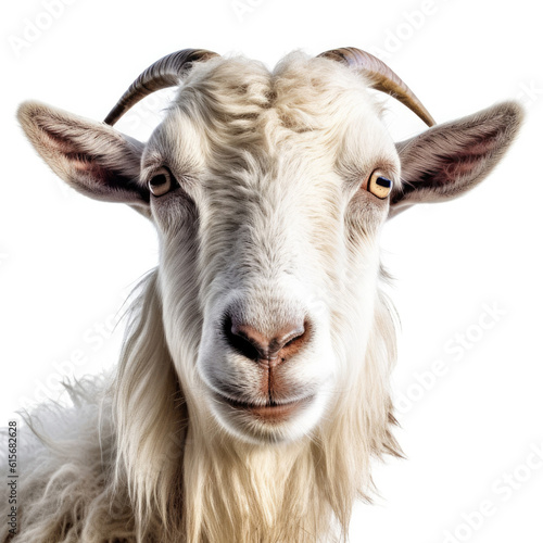 Closeup of a Goat's (Capra aegagrus hircus) face © blueringmedia