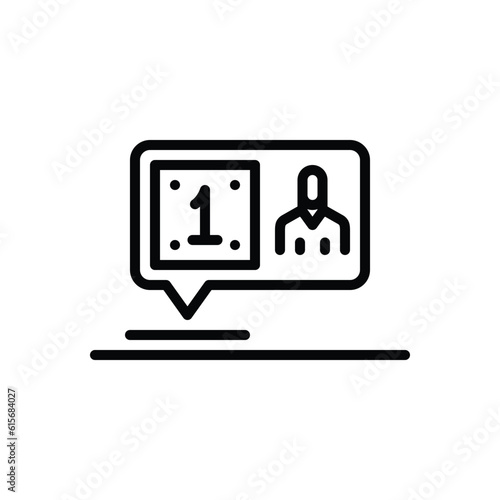 Black line icon for followed