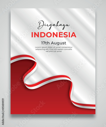 indonesia independence day poster template