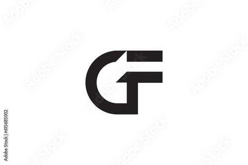 GF logo design vector concept
