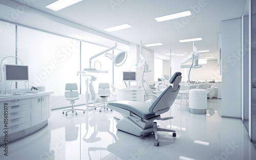 A modern dental office created by artificial intelligence.