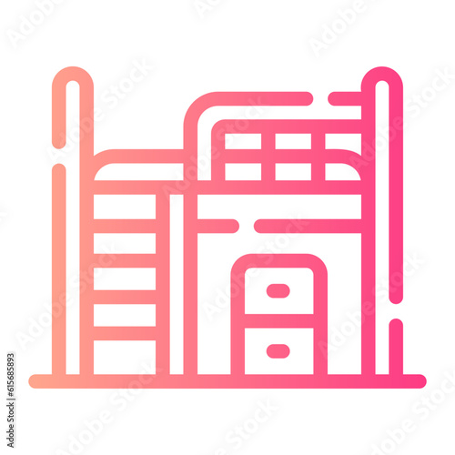 bunk bed Line Gradient Icon