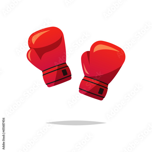 Boxing gloves vector isolated on white background.