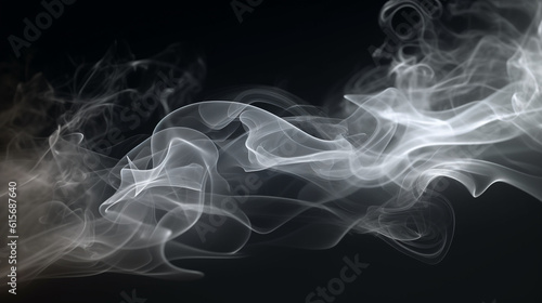 a single-line smoke abstract background, Generative AI