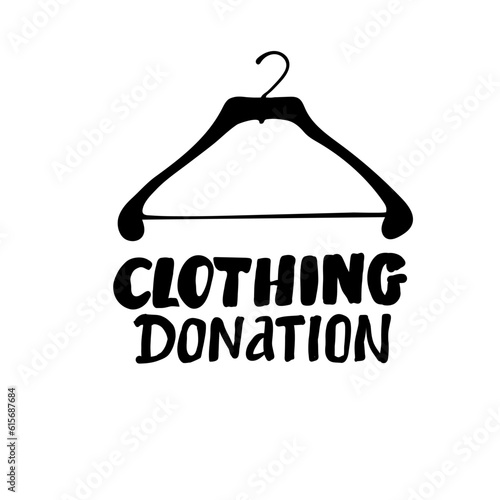 Clothing donation flat vector poster template. Thrift shop, second hand store web banner design. Homeless, people in need social help. Men and women garment illustration. Apparel selling and buying.