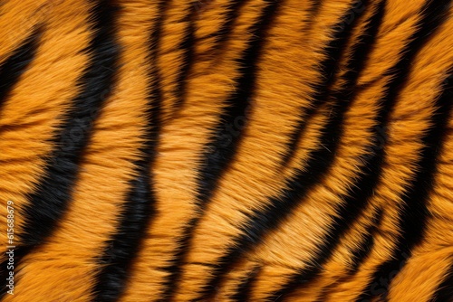 Beautiful seamless pattern with tiger fur skin  wild nature endless texture rapport textile template. Generated with AI.