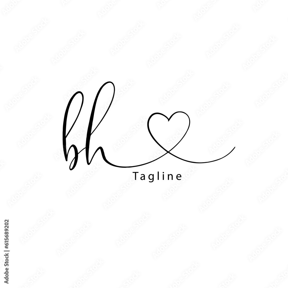 Initial wedding monogram logo template Initial wedding monogram logo template