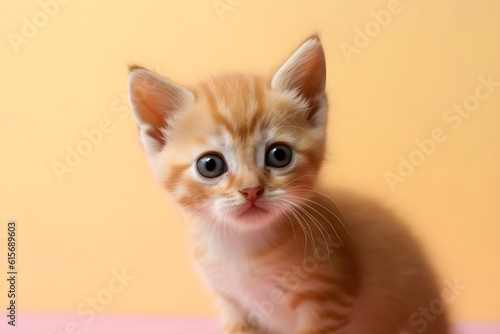 portrait of a ginger kitten studio shot