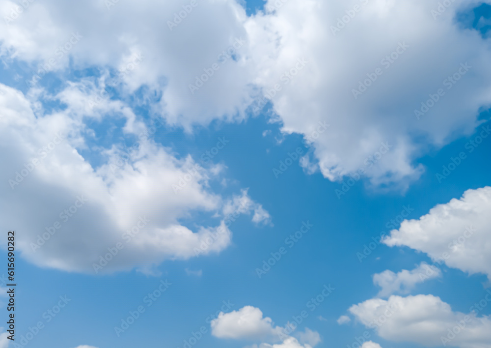 Fototapeta premium fluffy white clouds on a clear blue sky. cloud sky in summer. the concept of heaven sky.nature background .focus on cloud