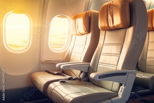 First class business luxury seats. Generative AI