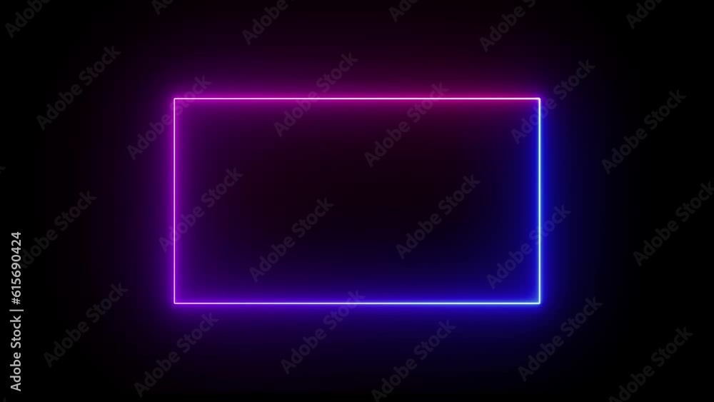 Rectangle glowing colorful shape, sun flame neon geometric animation background. e_88 Rectangle glowing colorful shape, sun flame neon geometric animation background. e_88