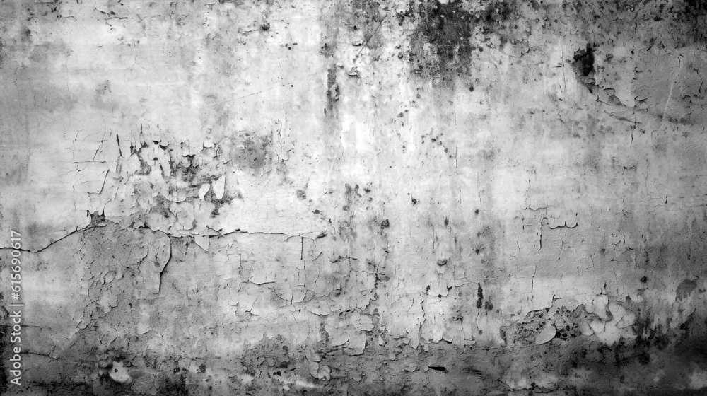 dirty grungy cracked concrete wall. Generative Ai. 