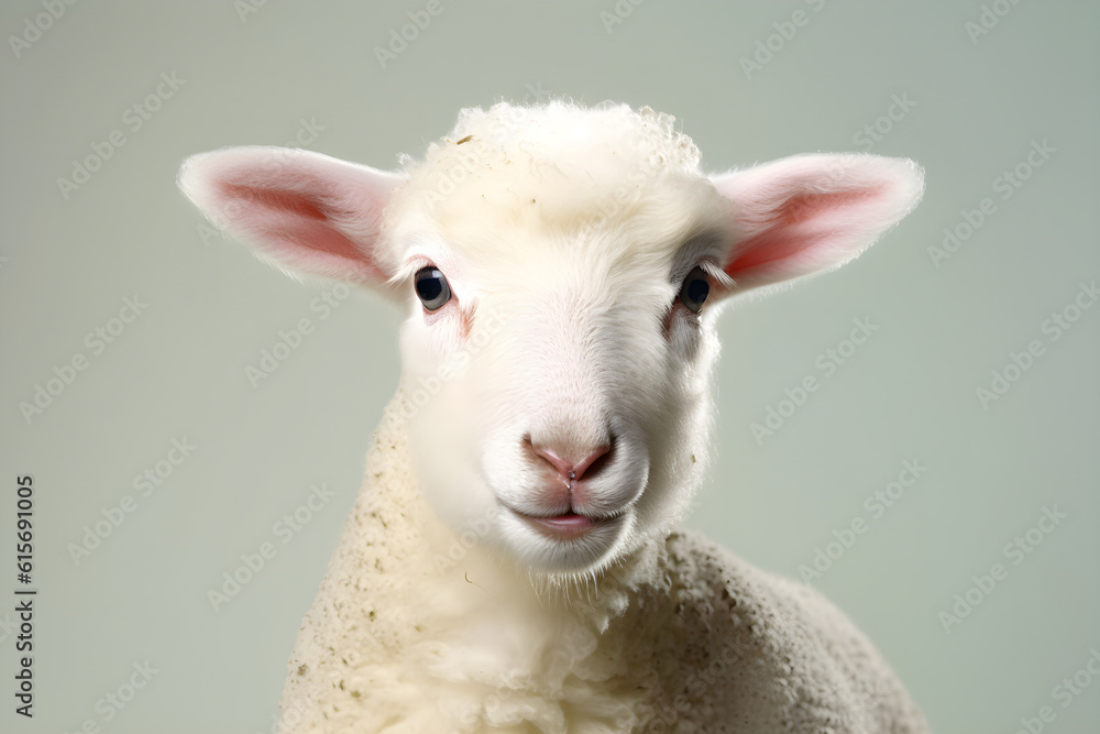 Fototapeta premium lamb portrait studio shot