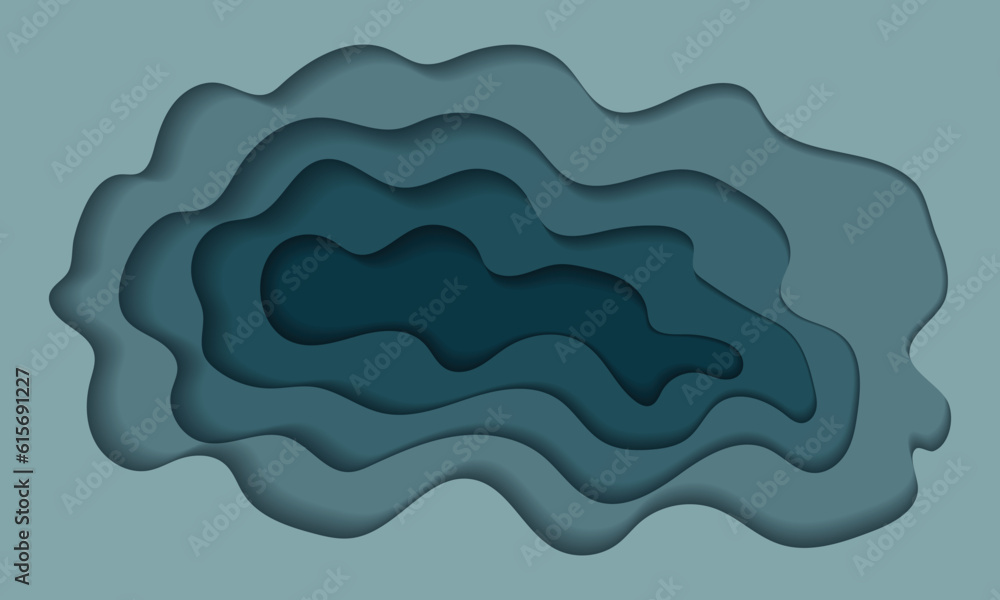 Paper cut abstract background design illustration, blue color abstract background design illustration Paper cut abstract background design illustration, blue color abstract background design illustration