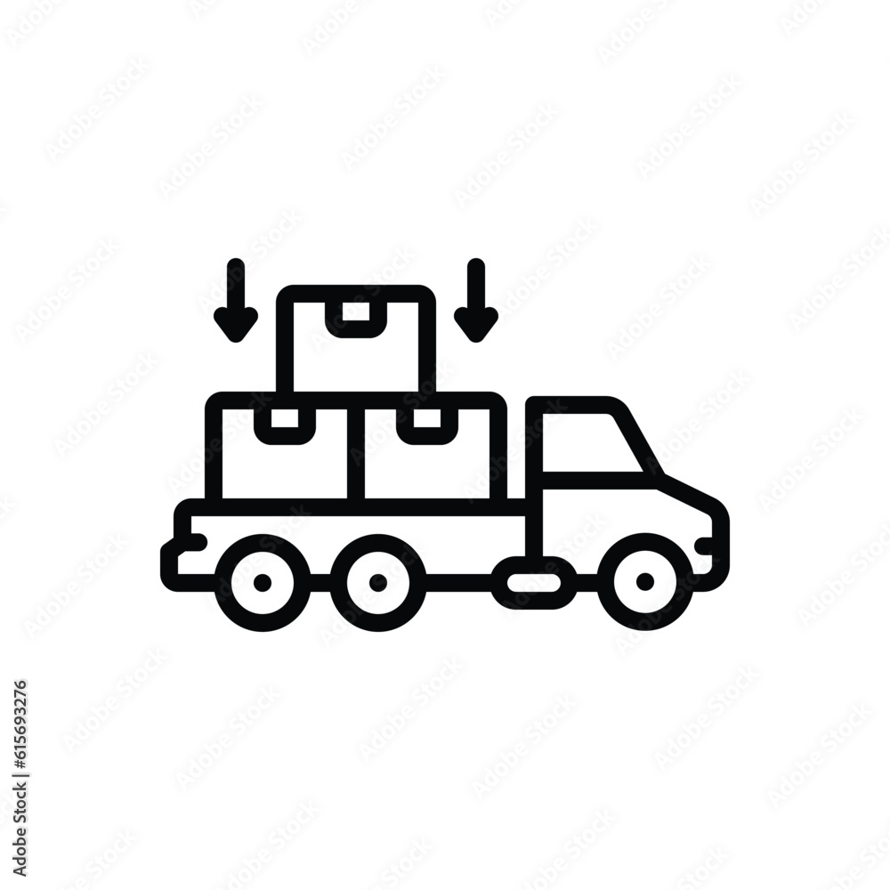 Black line icon for load Black line icon for load