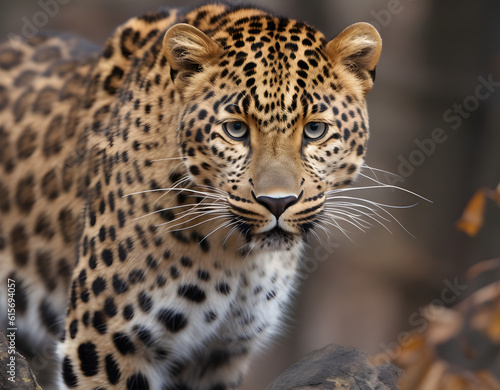 close up of a amur leopard © sam
