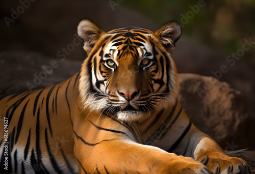 portrait of a sunda tiger photo