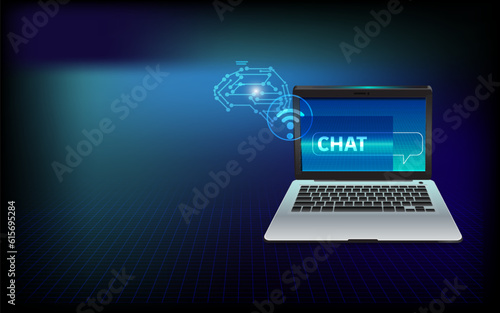 chatbot artificial intelligence for business infographic template