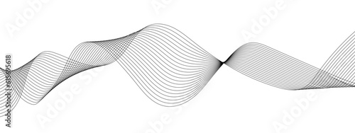 Abstract wavy white and grey curved lines on transparent background. Frequency sound wave lines and technology background, Design for brochure, flyer, banner, template, business wave lines background.