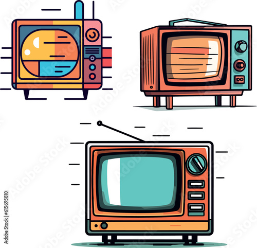 3 televisori vintage