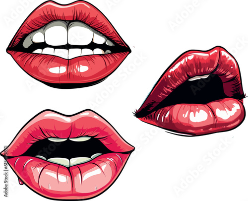 3 labbra rosse