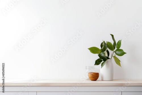 White Clean Interior Design Background - Generative AI © Raphael Monteiro